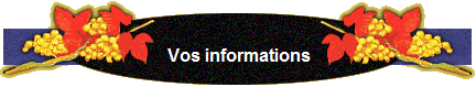 Vos informations